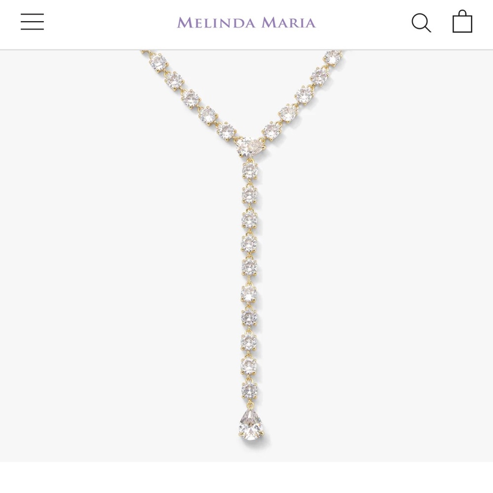 BRAND NEW Melinda Maria “Diamond Drop Necklace”